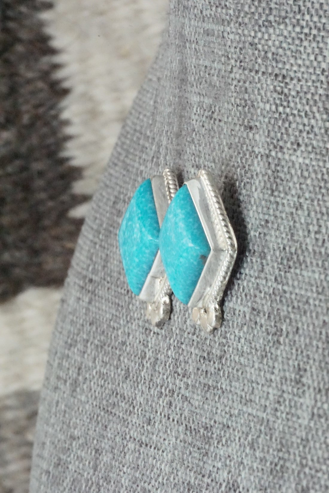 Turquoise & Sterling Silver Earrings - Sharon McCarthy