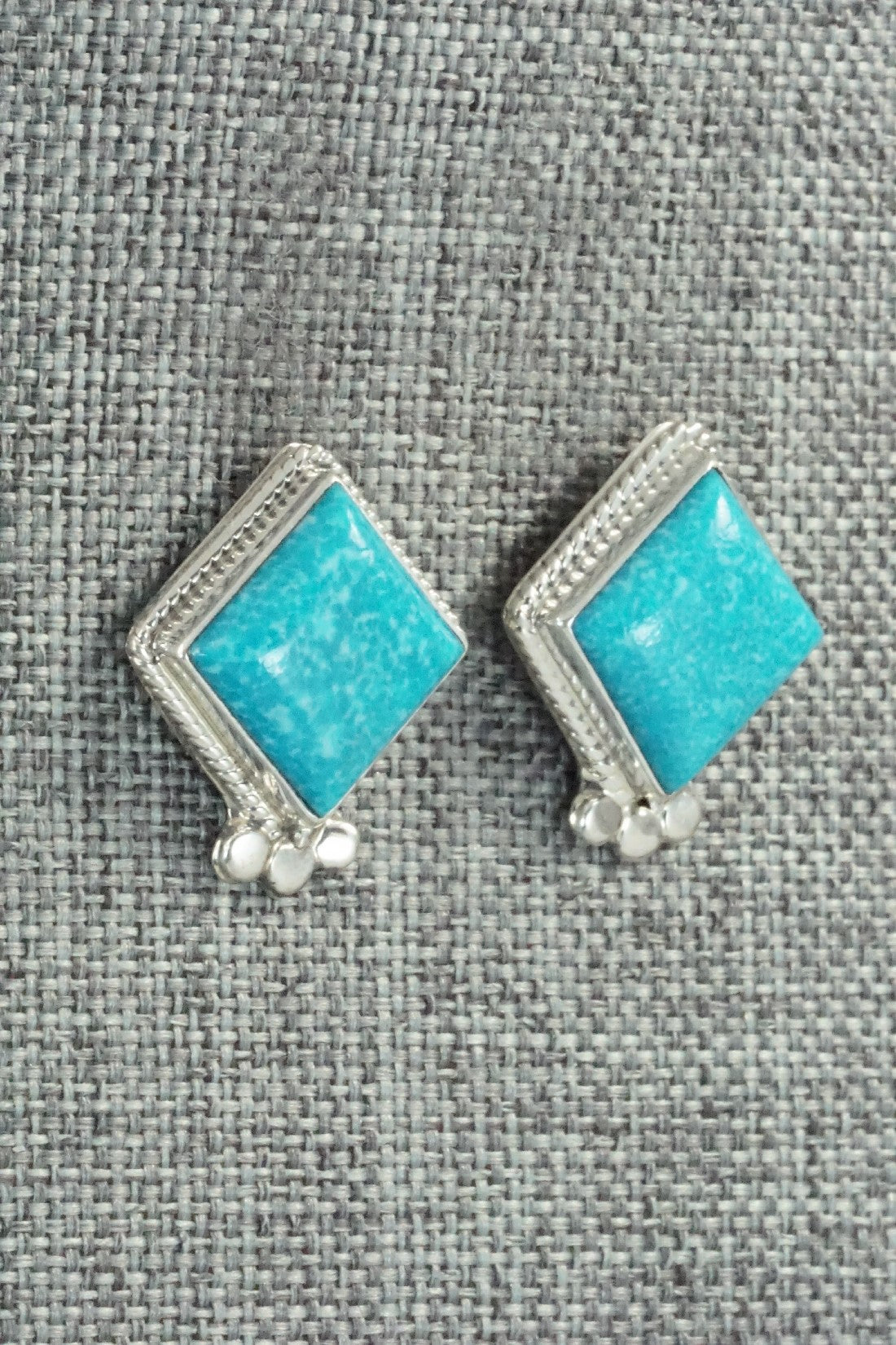 Turquoise & Sterling Silver Earrings - Sharon McCarthy