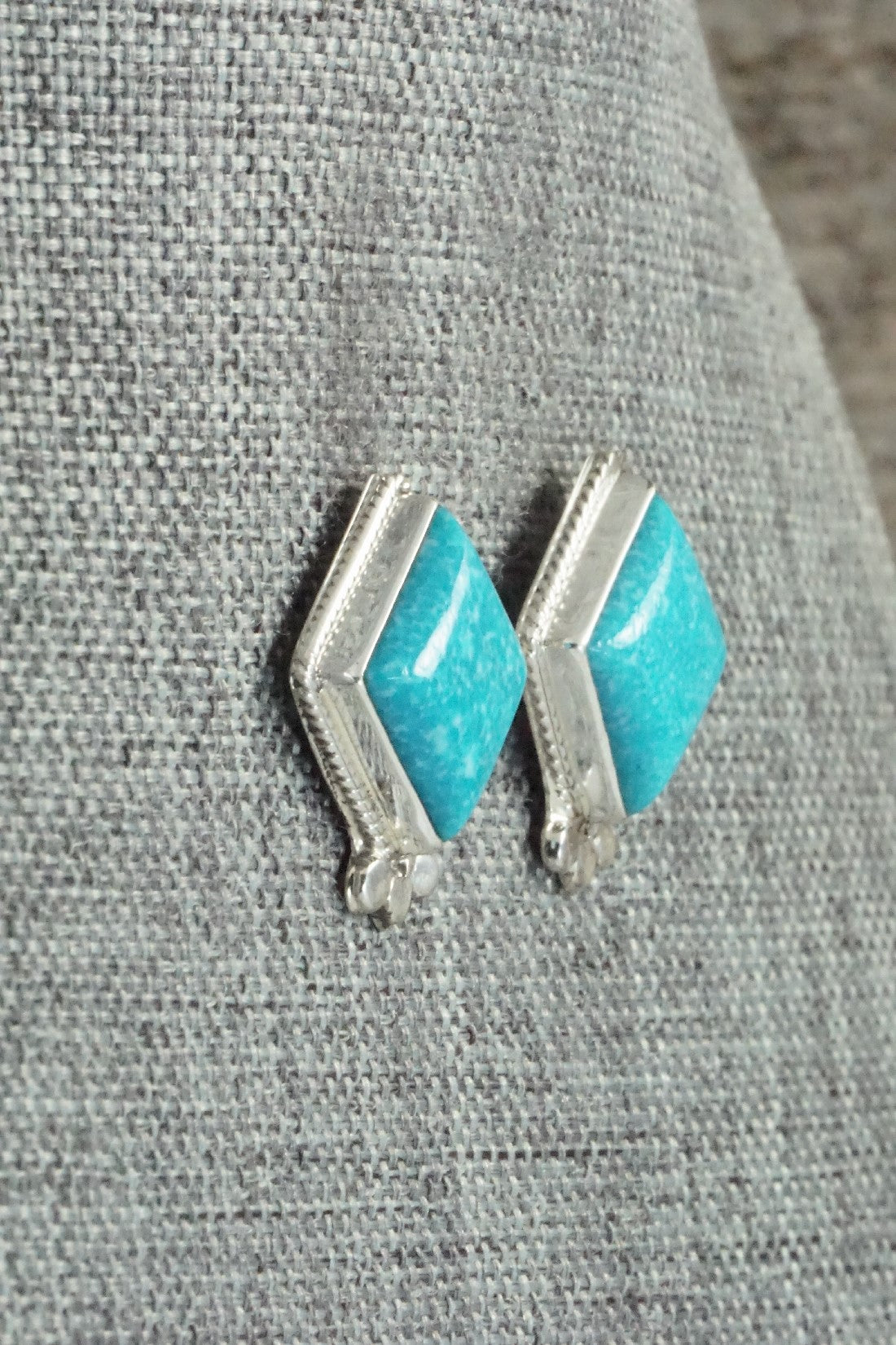 Turquoise & Sterling Silver Earrings - Sharon McCarthy
