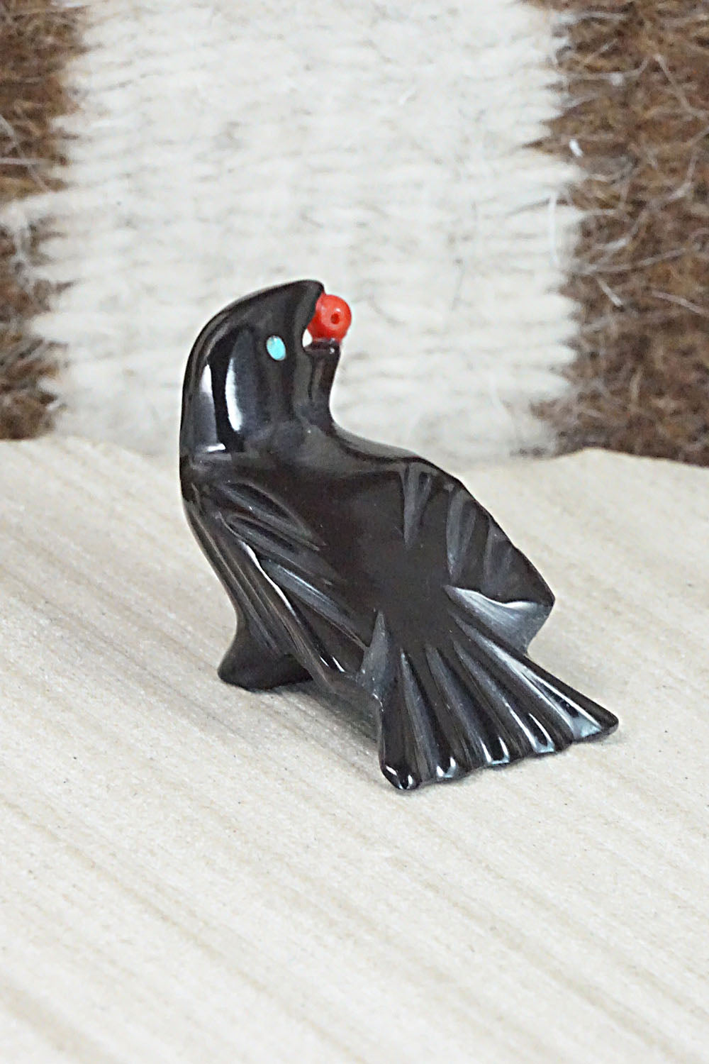 Crow Zuni Fetish Carving - Calvert Bowannie