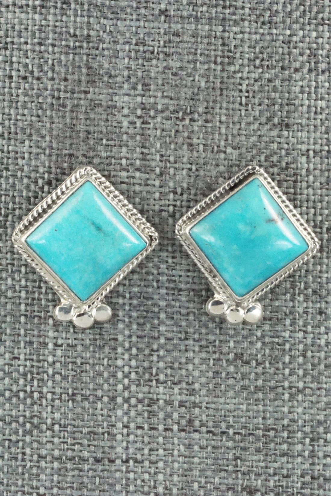 Turquoise & Sterling Silver Earrings - Sharon McCarthy