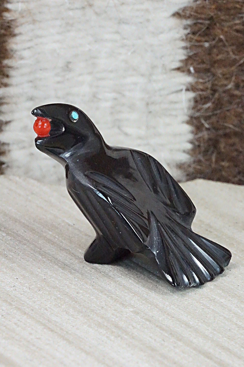 Crow Zuni Fetish Carving - Calvert Bowannie