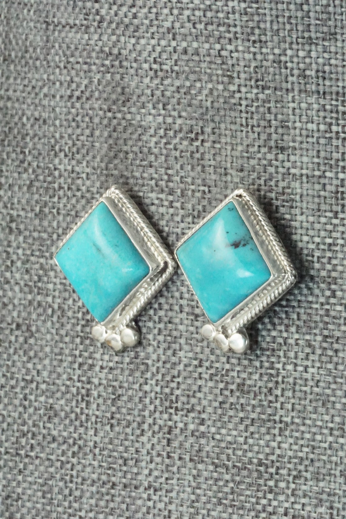 Turquoise & Sterling Silver Earrings - Sharon McCarthy