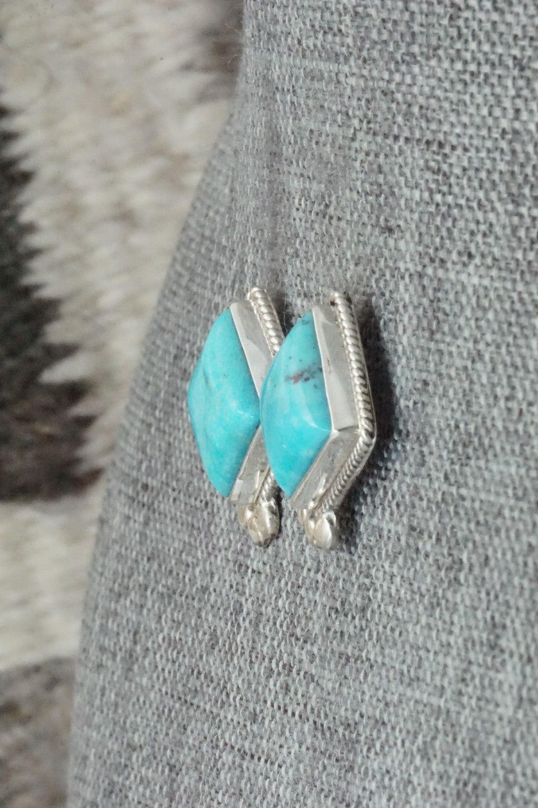 Turquoise & Sterling Silver Earrings - Sharon McCarthy