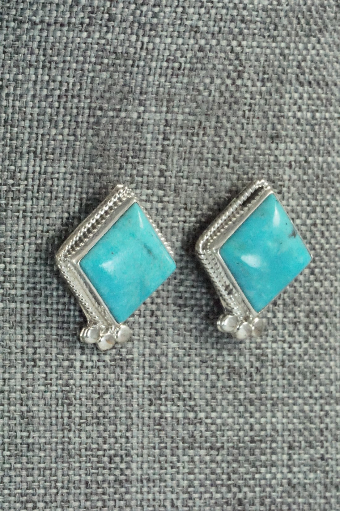 Turquoise & Sterling Silver Earrings - Sharon McCarthy