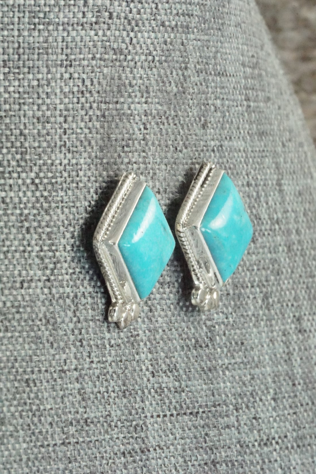 Turquoise & Sterling Silver Earrings - Sharon McCarthy