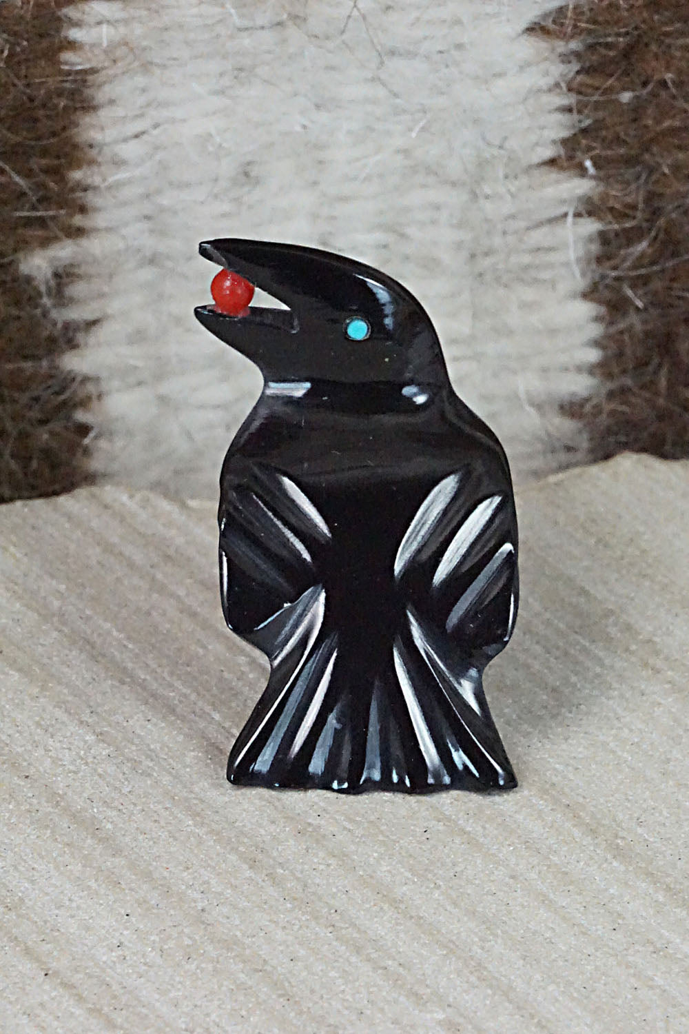 Crow Zuni Fetish Carving - Calvert Bowannie