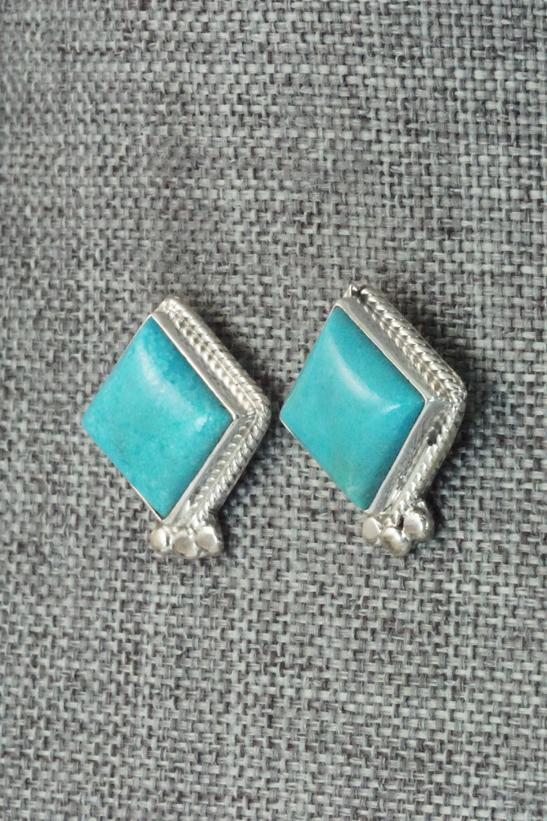 Turquoise & Sterling Silver Earrings - Sharon McCarthy