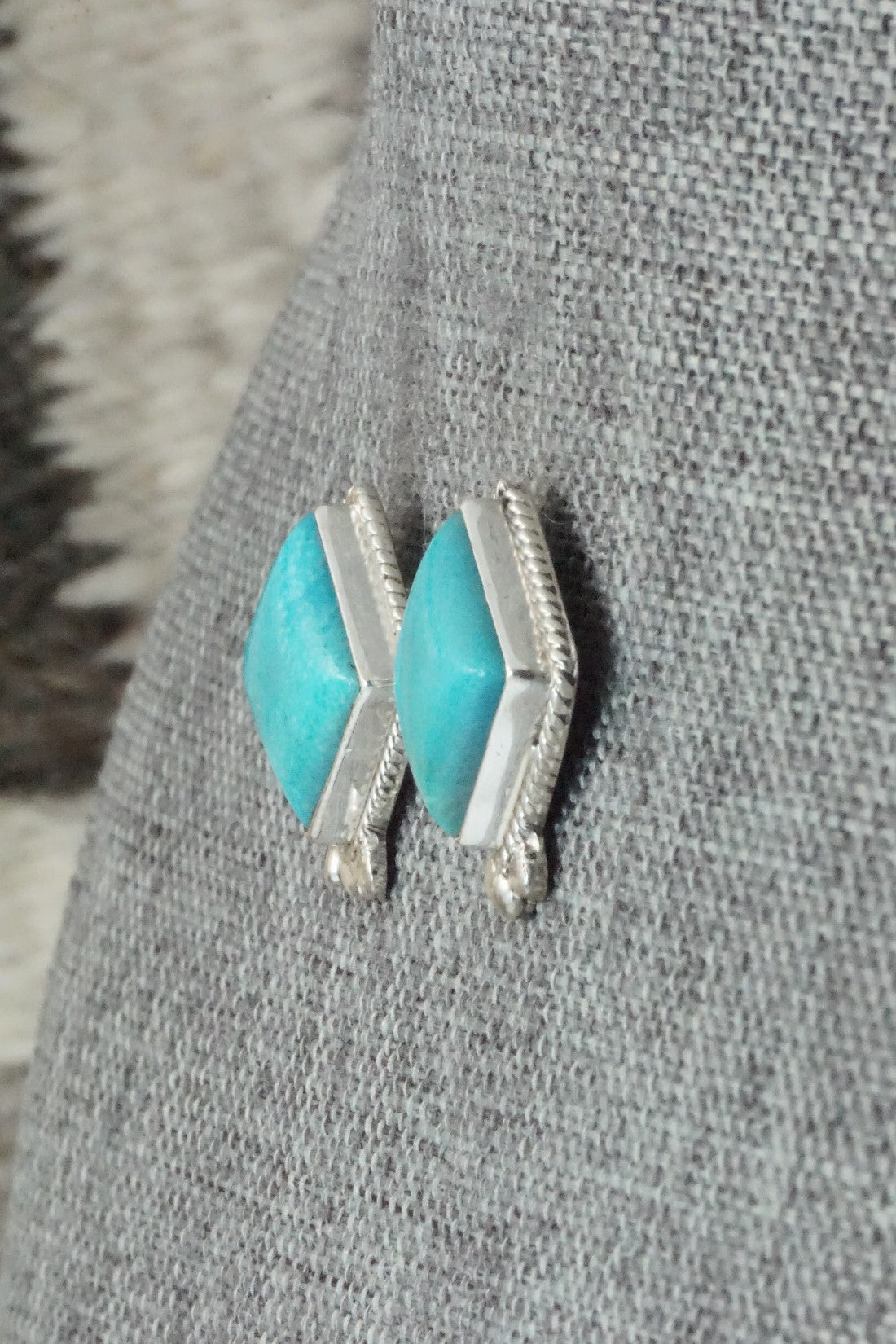 Turquoise & Sterling Silver Earrings - Sharon McCarthy