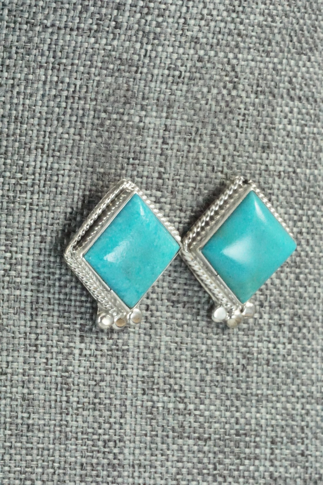 Turquoise & Sterling Silver Earrings - Sharon McCarthy