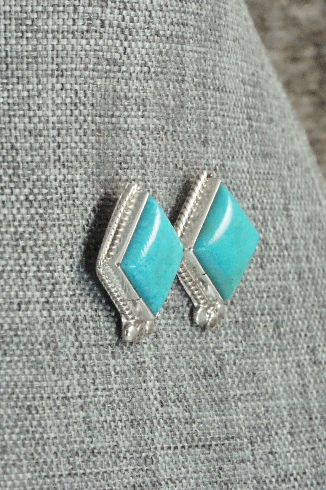 Turquoise & Sterling Silver Earrings - Sharon McCarthy