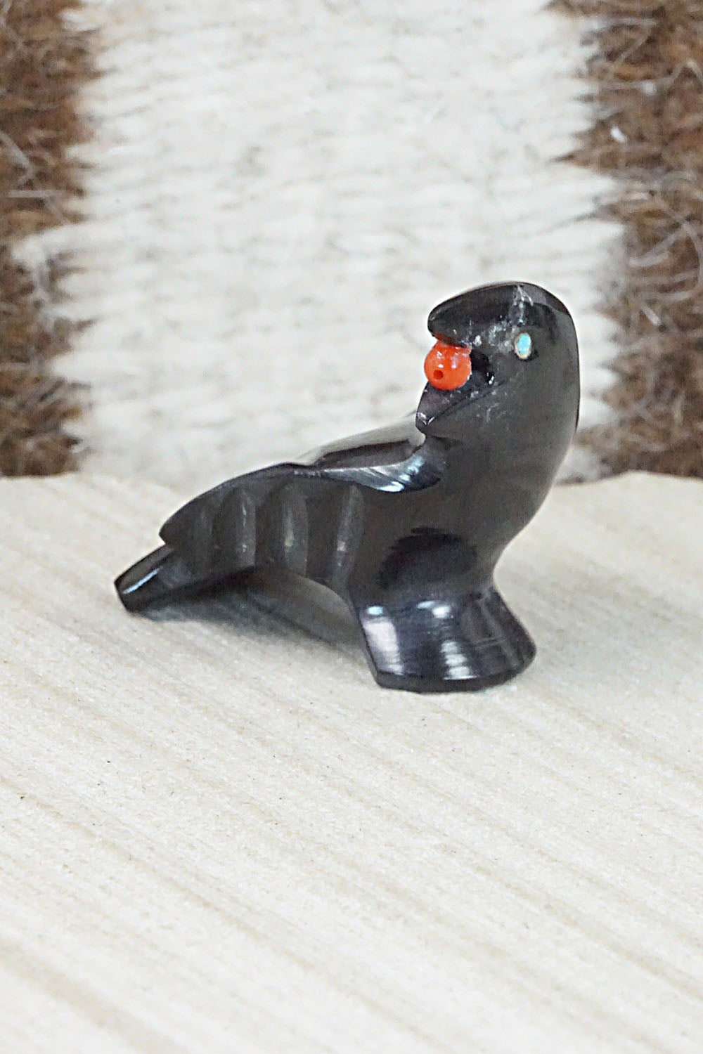 Crow Zuni Fetish Carving - Calvert Bowannie
