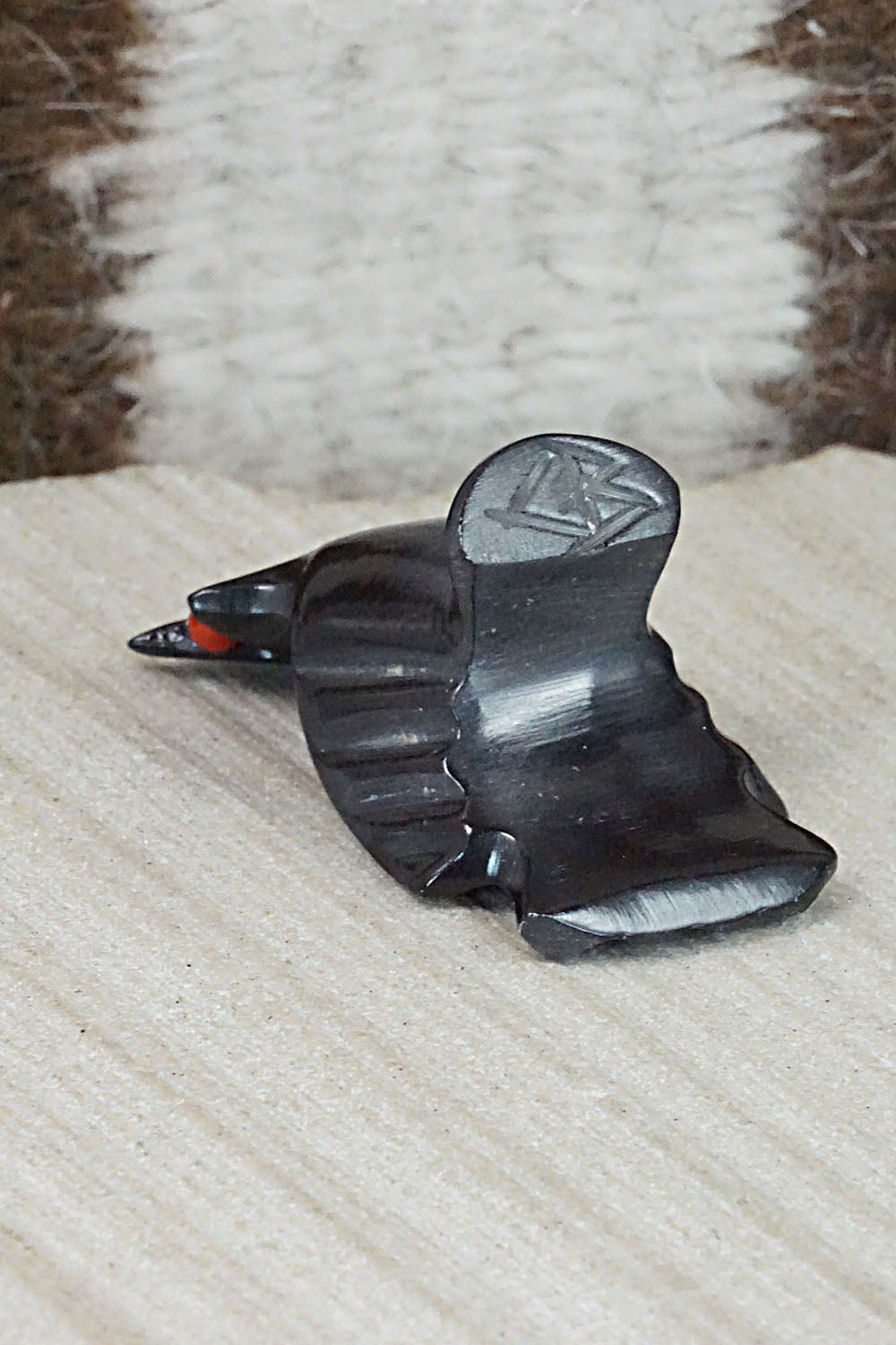 Crow Zuni Fetish Carving - Calvert Bowannie
