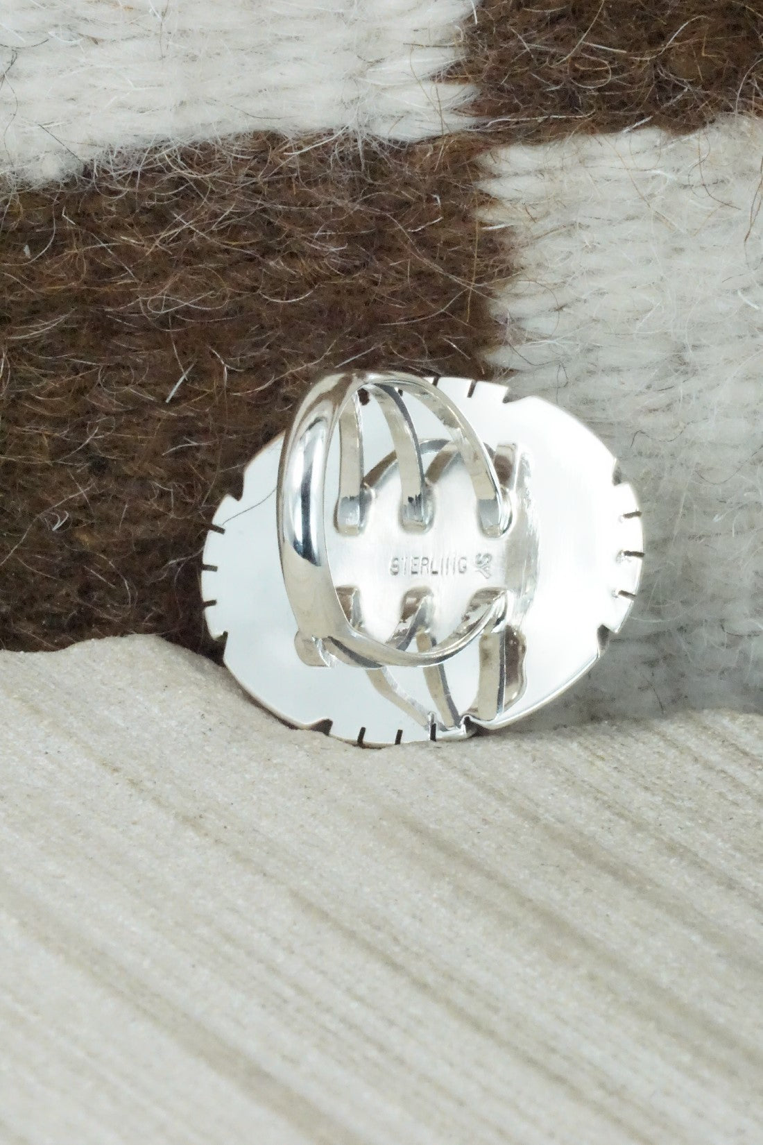 Turquoise & Sterling Silver Ring - Samuel Yellowhair - Size 6