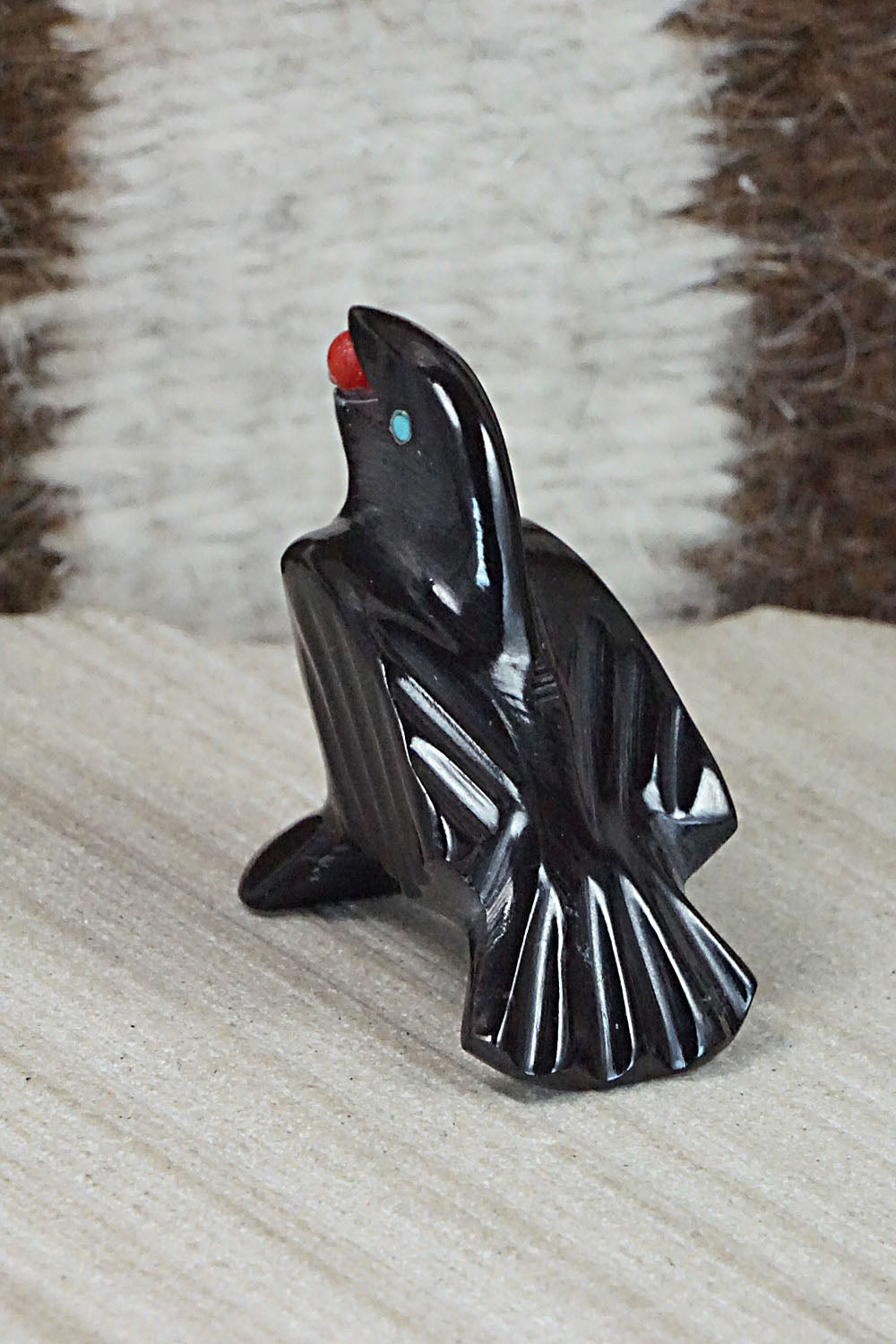 Crow Zuni Fetish Carving - Calvert Bowannie