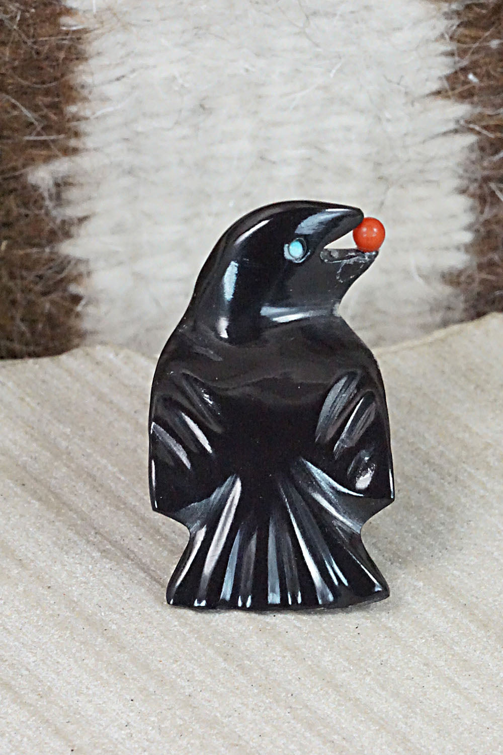 Crow Zuni Fetish Carving - Calvert Bowannie