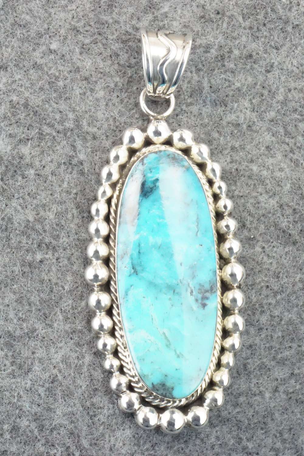 Turquoise & Sterling Silver Pendant - Sheena Jack