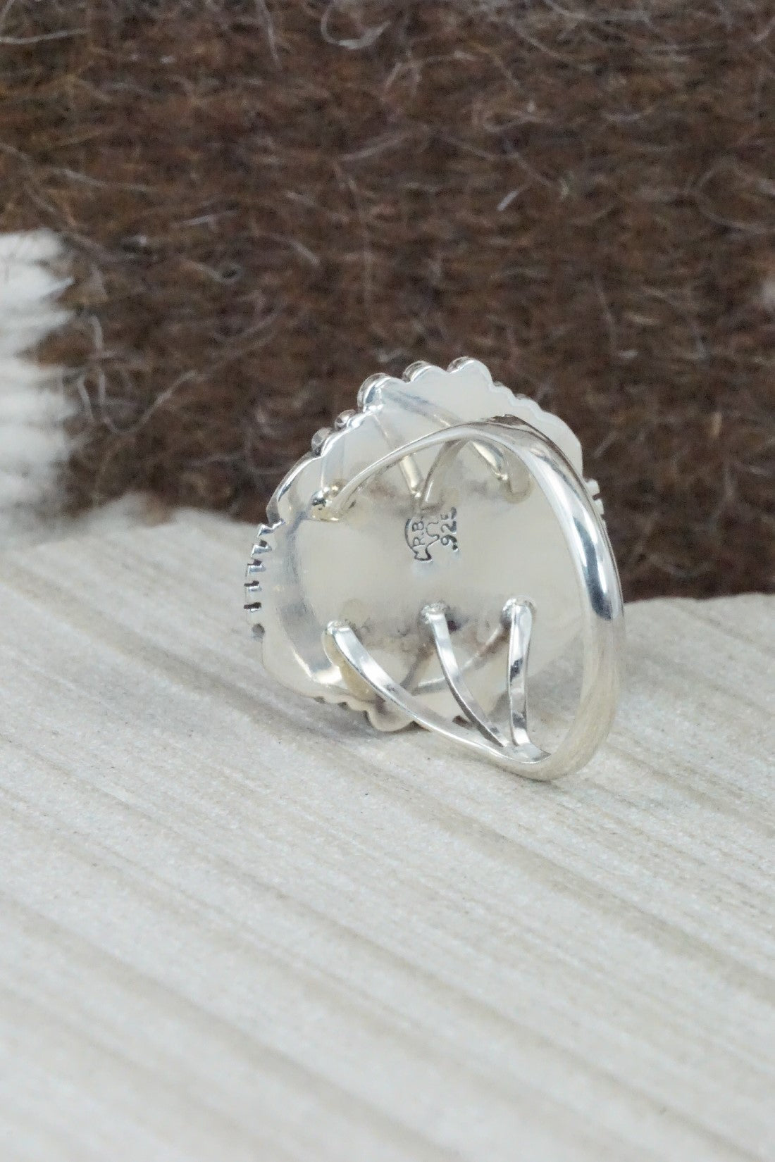 Moroccan Ammonite & Sterling Silver Ring - Sharon McCarthy - Size 8.75