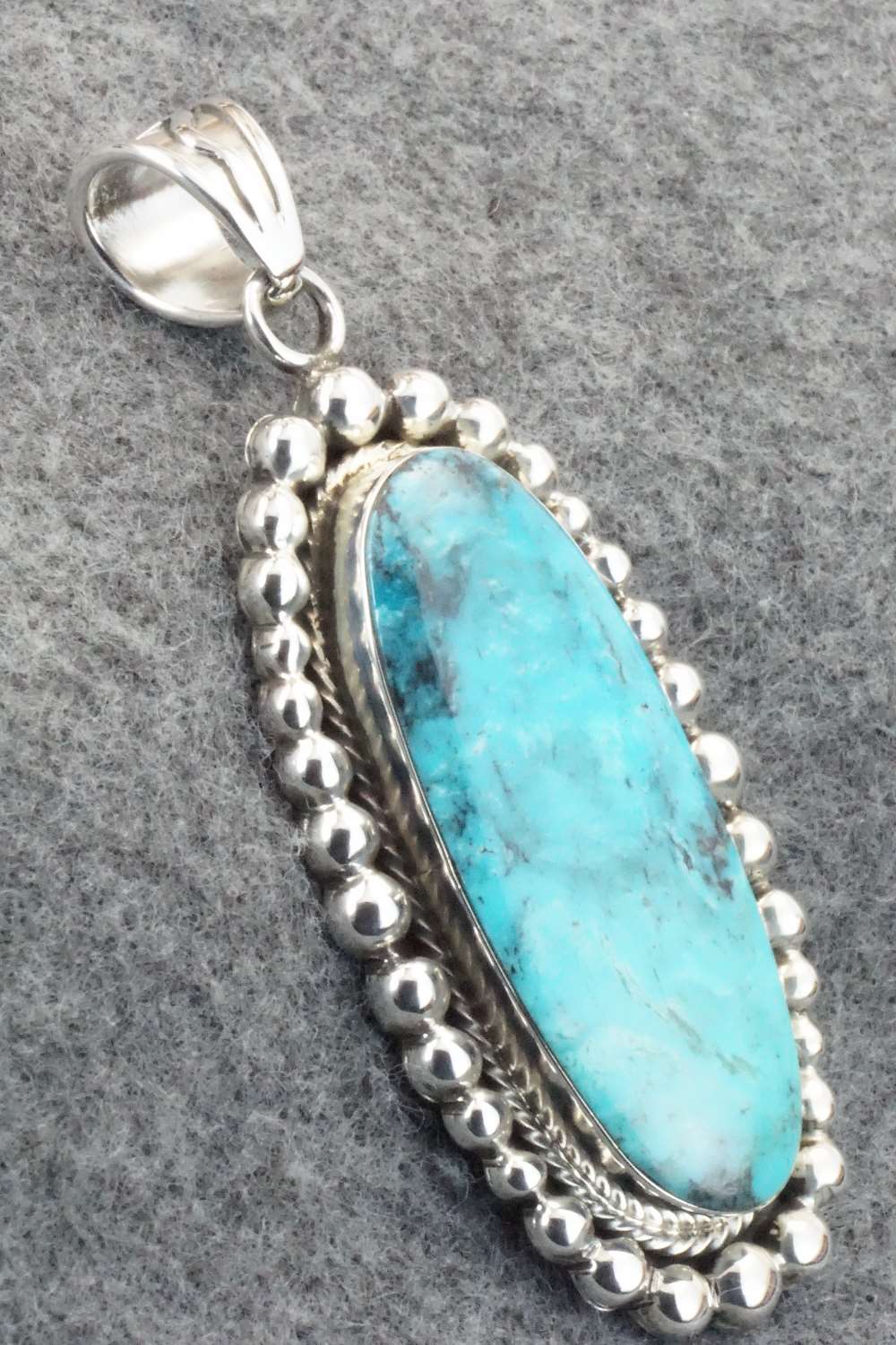 Turquoise & Sterling Silver Pendant - Sheena Jack