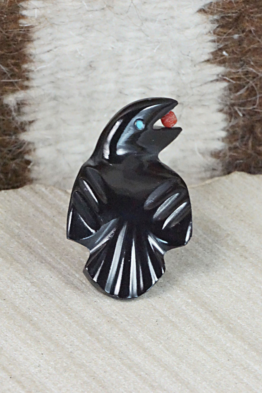 Crow Zuni Fetish Carving - Calvert Bowannie