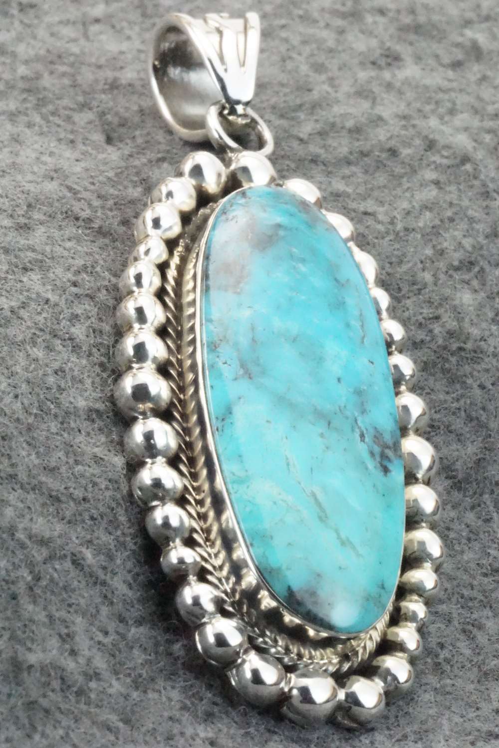 Turquoise & Sterling Silver Pendant - Sheena Jack