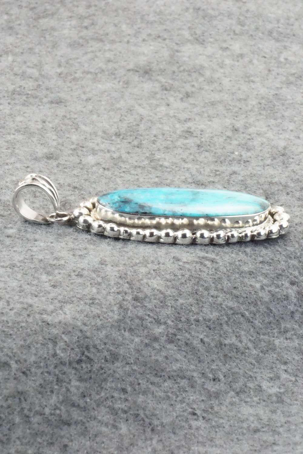 Turquoise & Sterling Silver Pendant - Sheena Jack