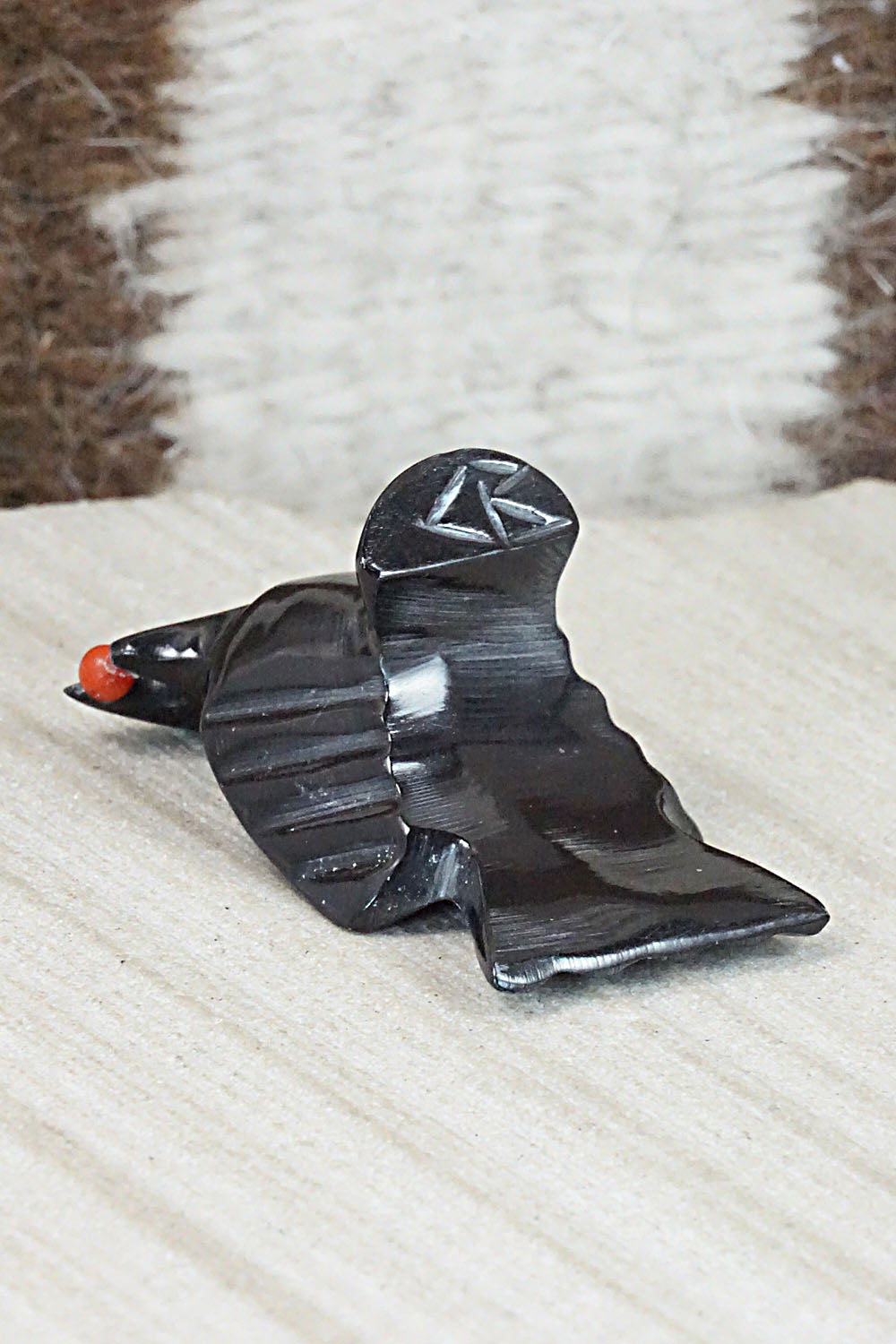 Crow Zuni Fetish Carving - Calvert Bowannie