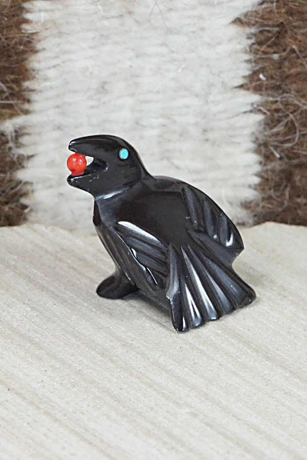 Crow Zuni Fetish Carving - Calvert Bowannie
