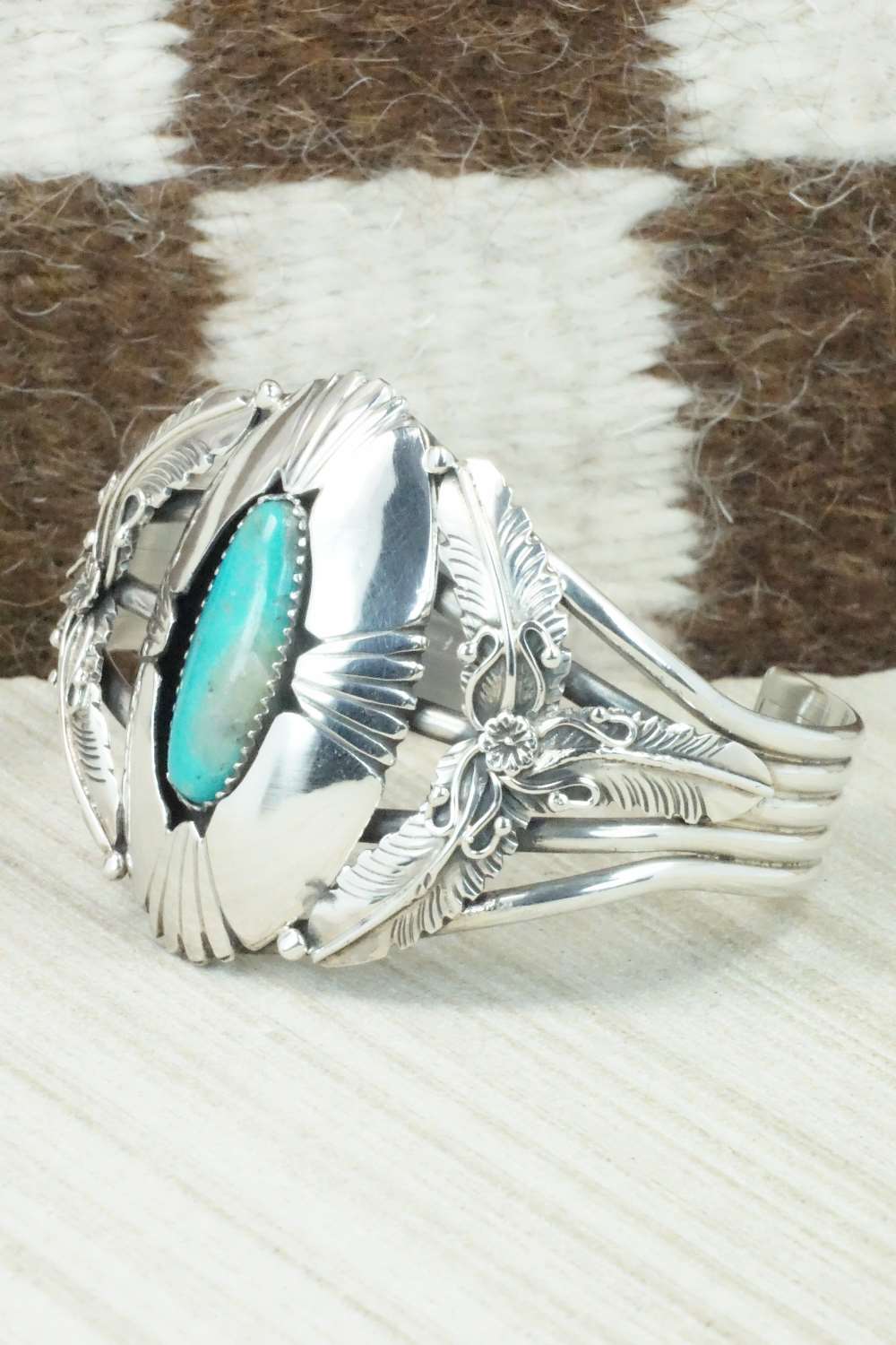 Turquoise & Sterling Silver Bracelet - Cecil Saunders