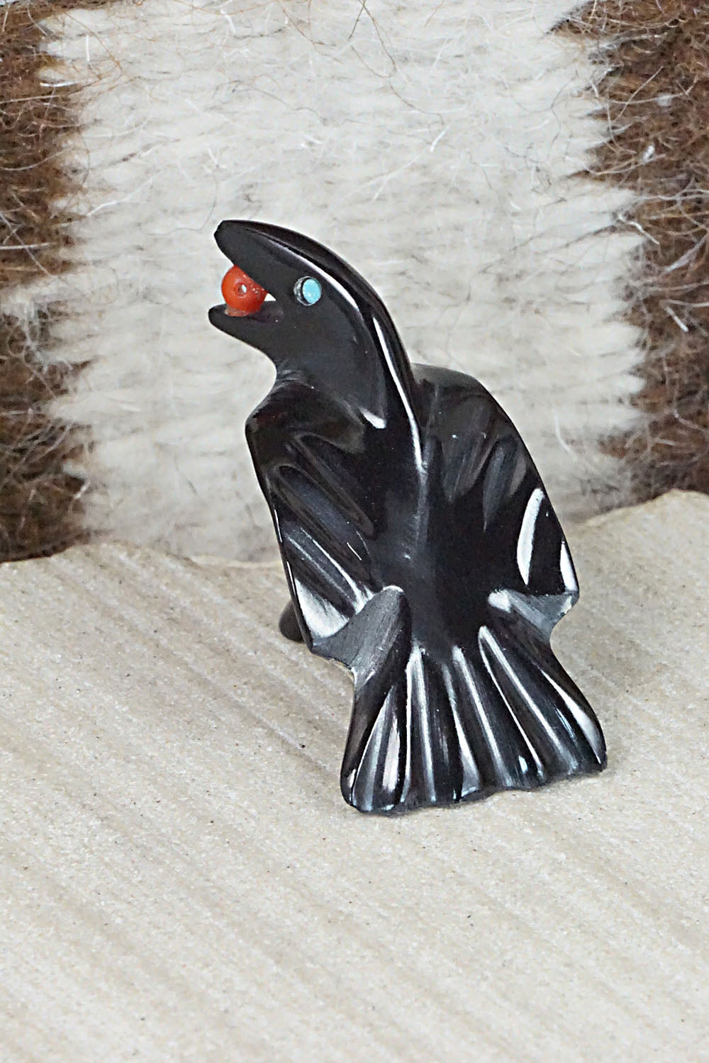 Crow Zuni Fetish Carving - Calvert Bowannie