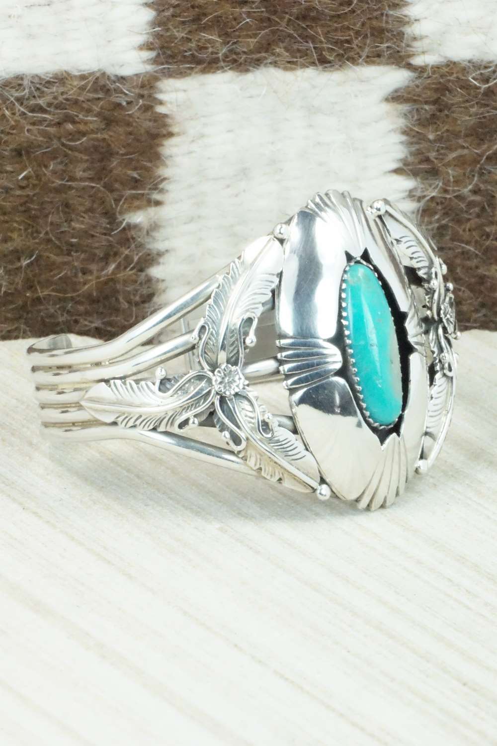 Turquoise & Sterling Silver Bracelet - Cecil Saunders