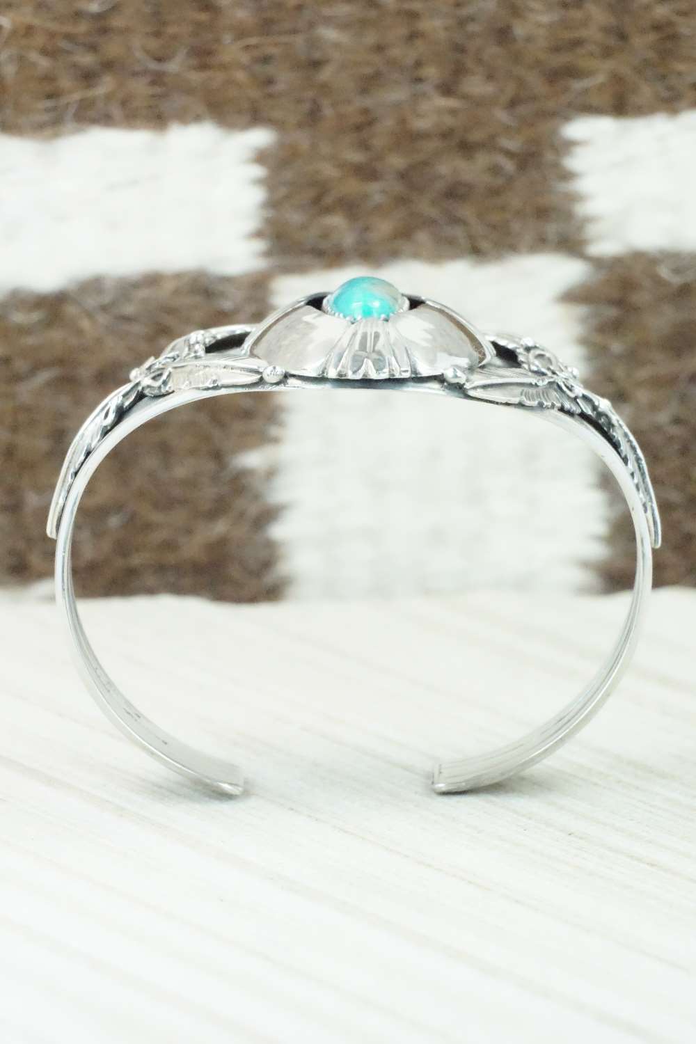 Turquoise & Sterling Silver Bracelet - Cecil Saunders