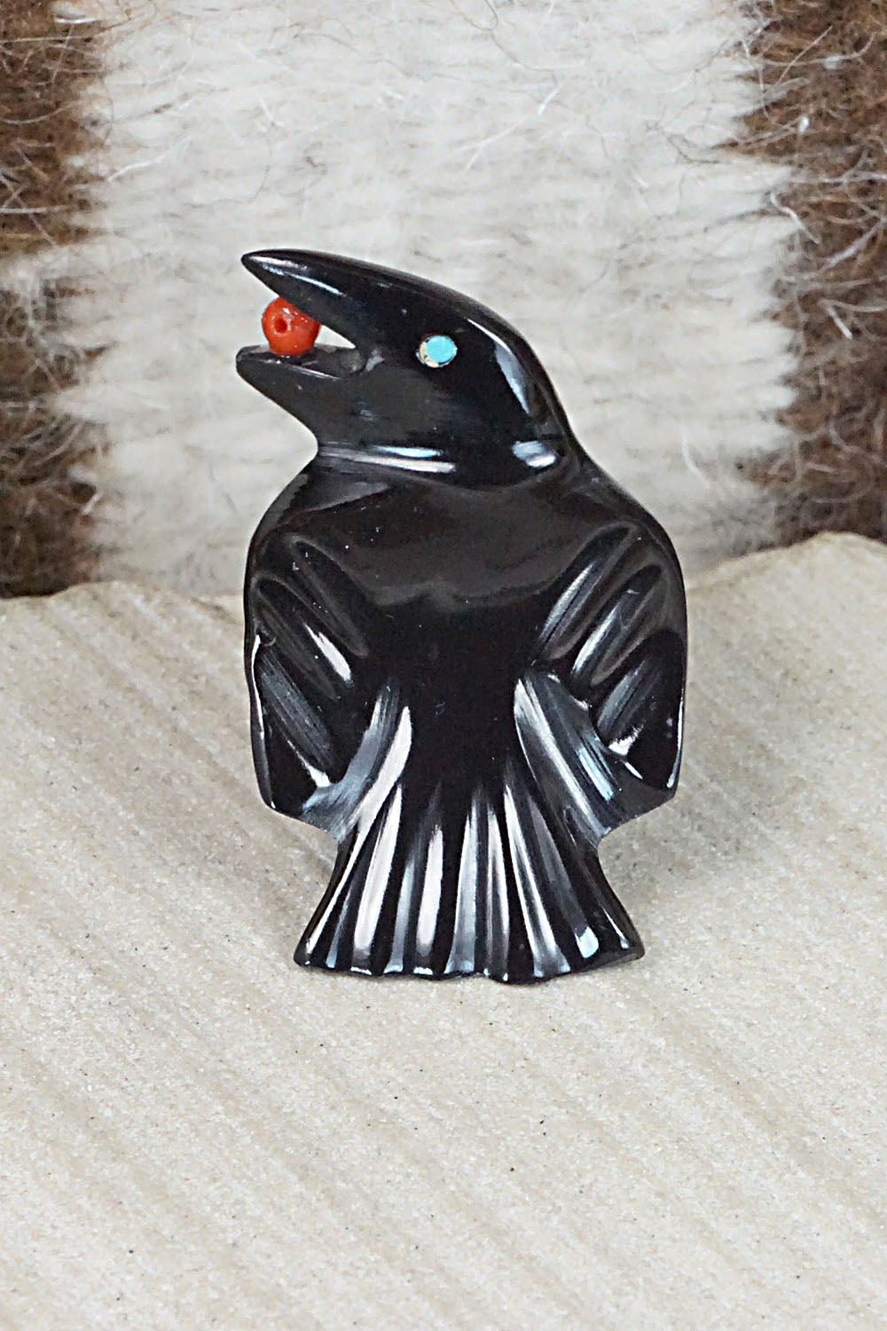 Crow Zuni Fetish Carving - Calvert Bowannie