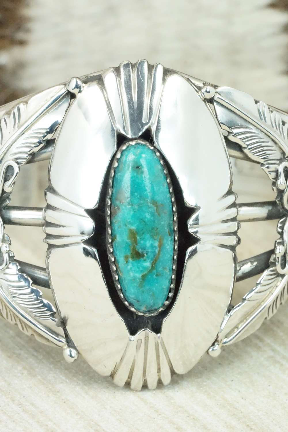 Turquoise & Sterling Silver Bracelet - Cecil Saunders