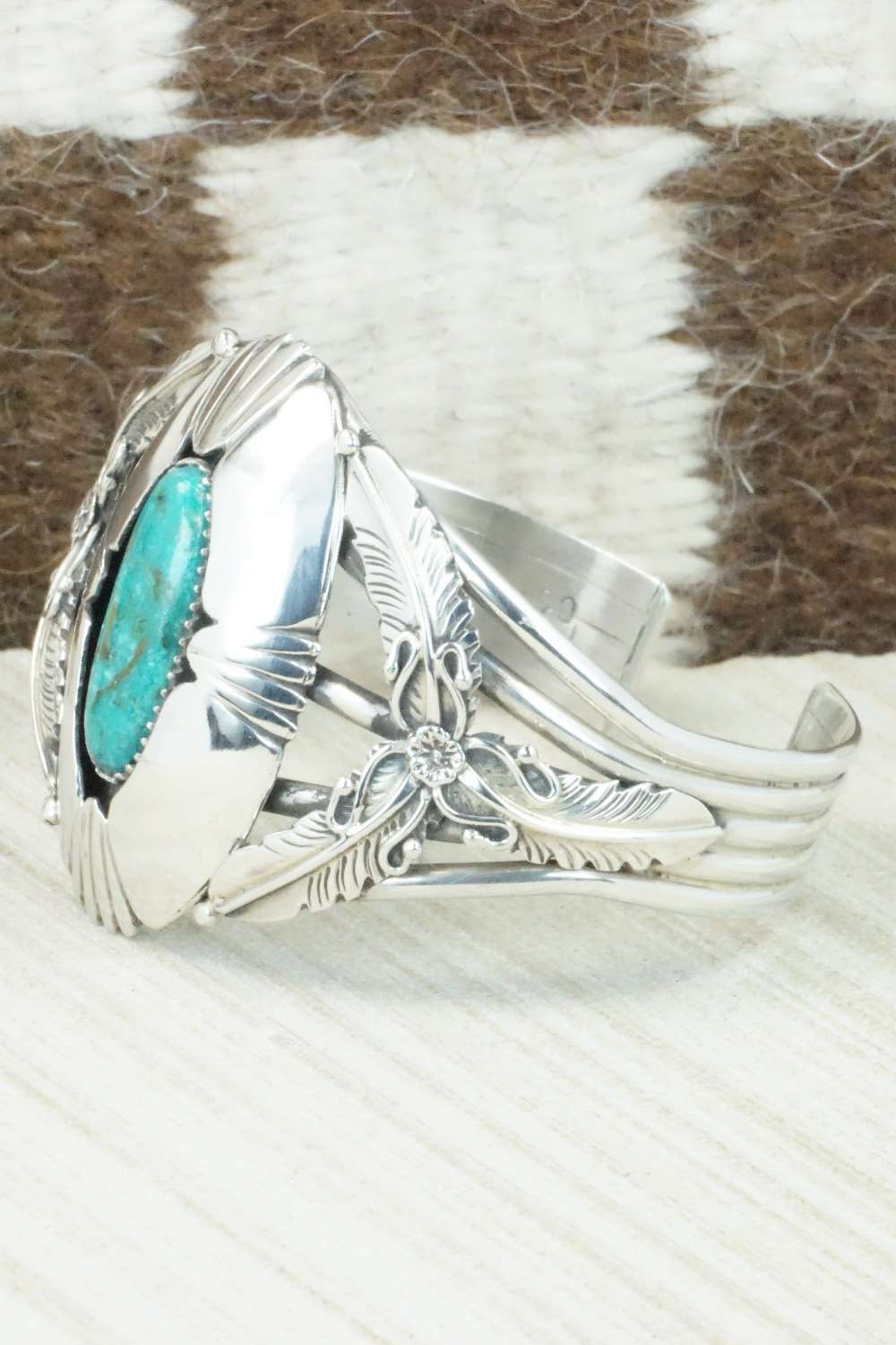 Turquoise & Sterling Silver Bracelet - Cecil Saunders