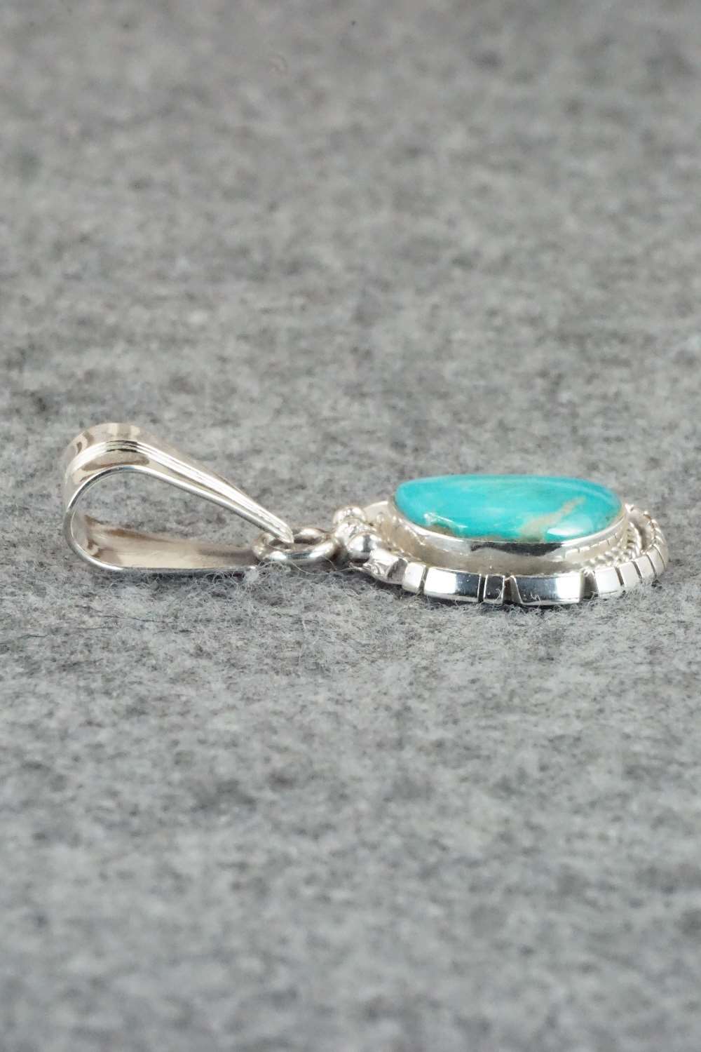 Turquoise & Sterling Silver Pendant - Samuel Yellowhair