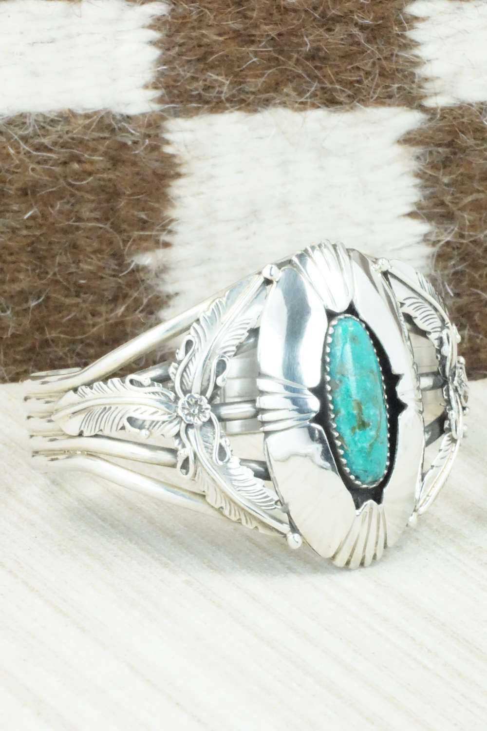 Turquoise & Sterling Silver Bracelet - Cecil Saunders