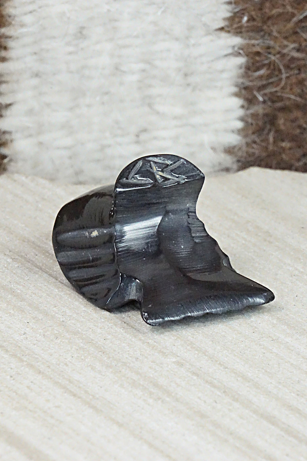 Crow Zuni Fetish Carving - Calvert Bowannie