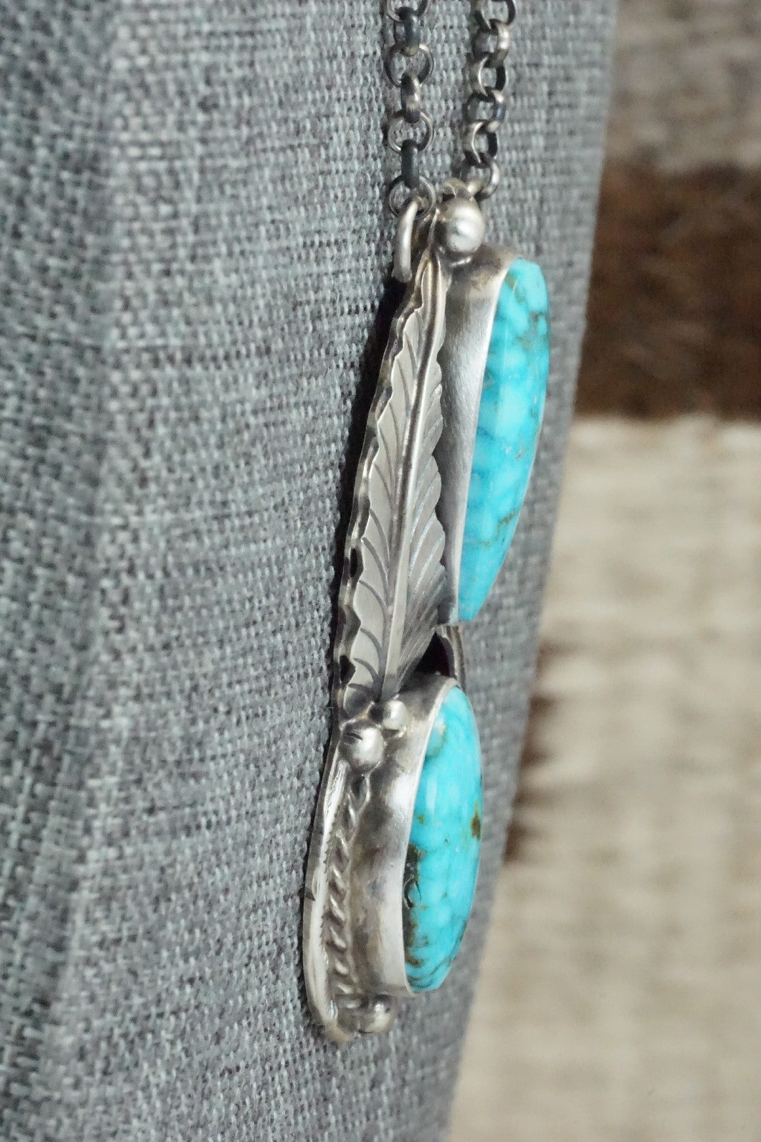 Turquoise & Sterling Silver Necklace - Betta Lee