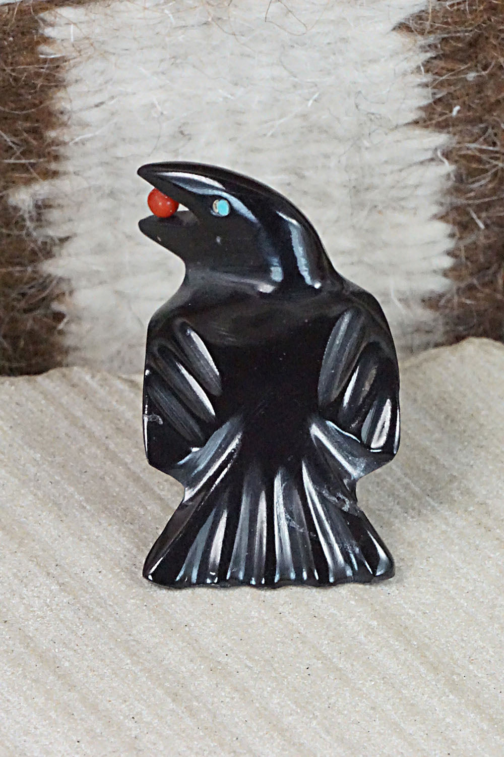 Crow Zuni Fetish Carving - Calvert Bowannie