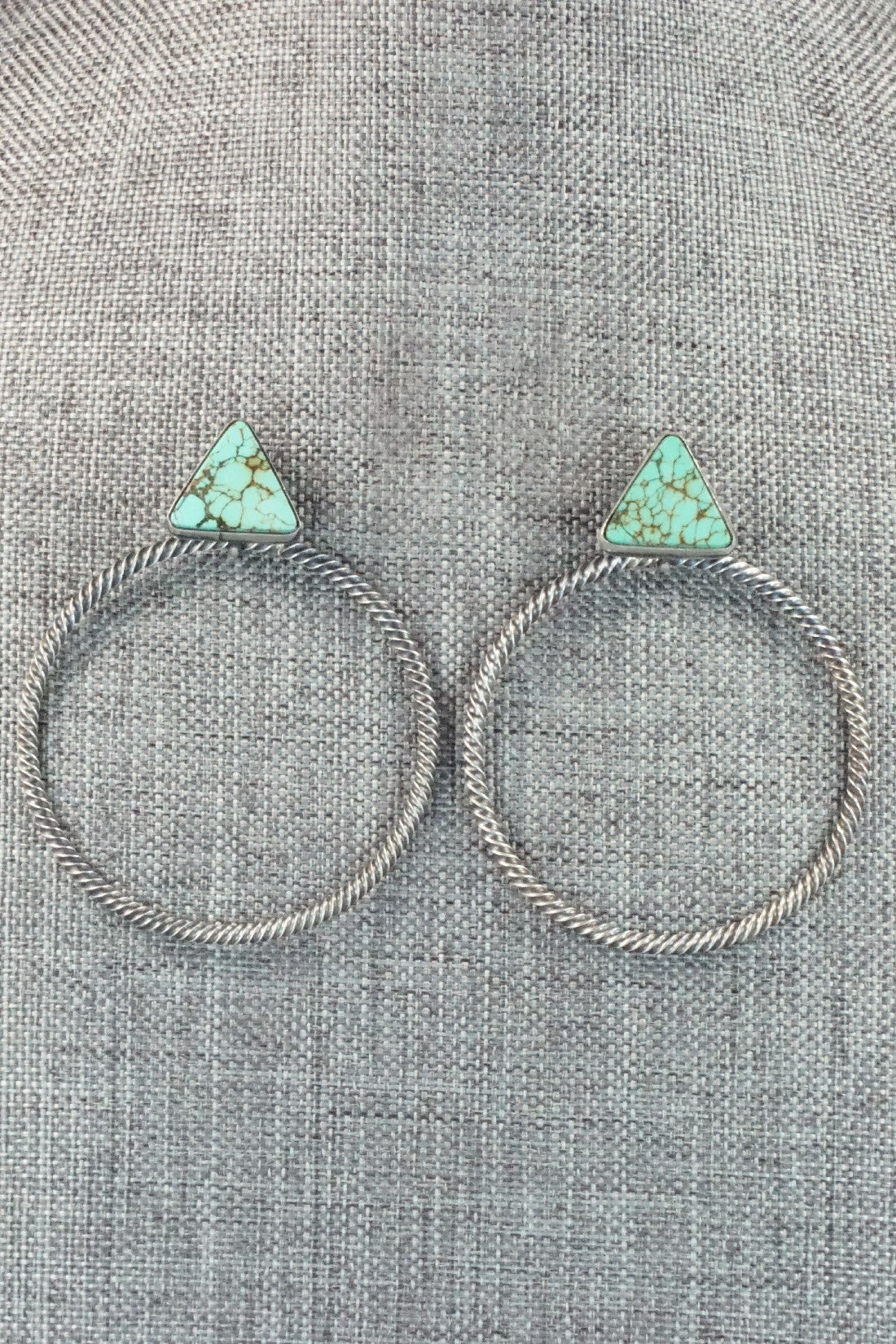 Turquoise & Sterling Silver Earrings - Verley Betone