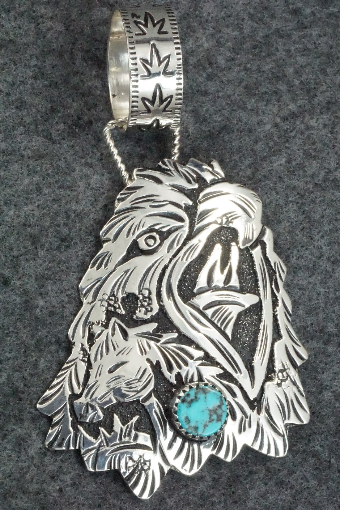 Turquoise & Sterling Silver Pendant - Richard Singer
