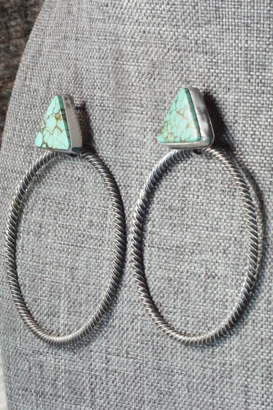 Turquoise & Sterling Silver Earrings - Verley Betone