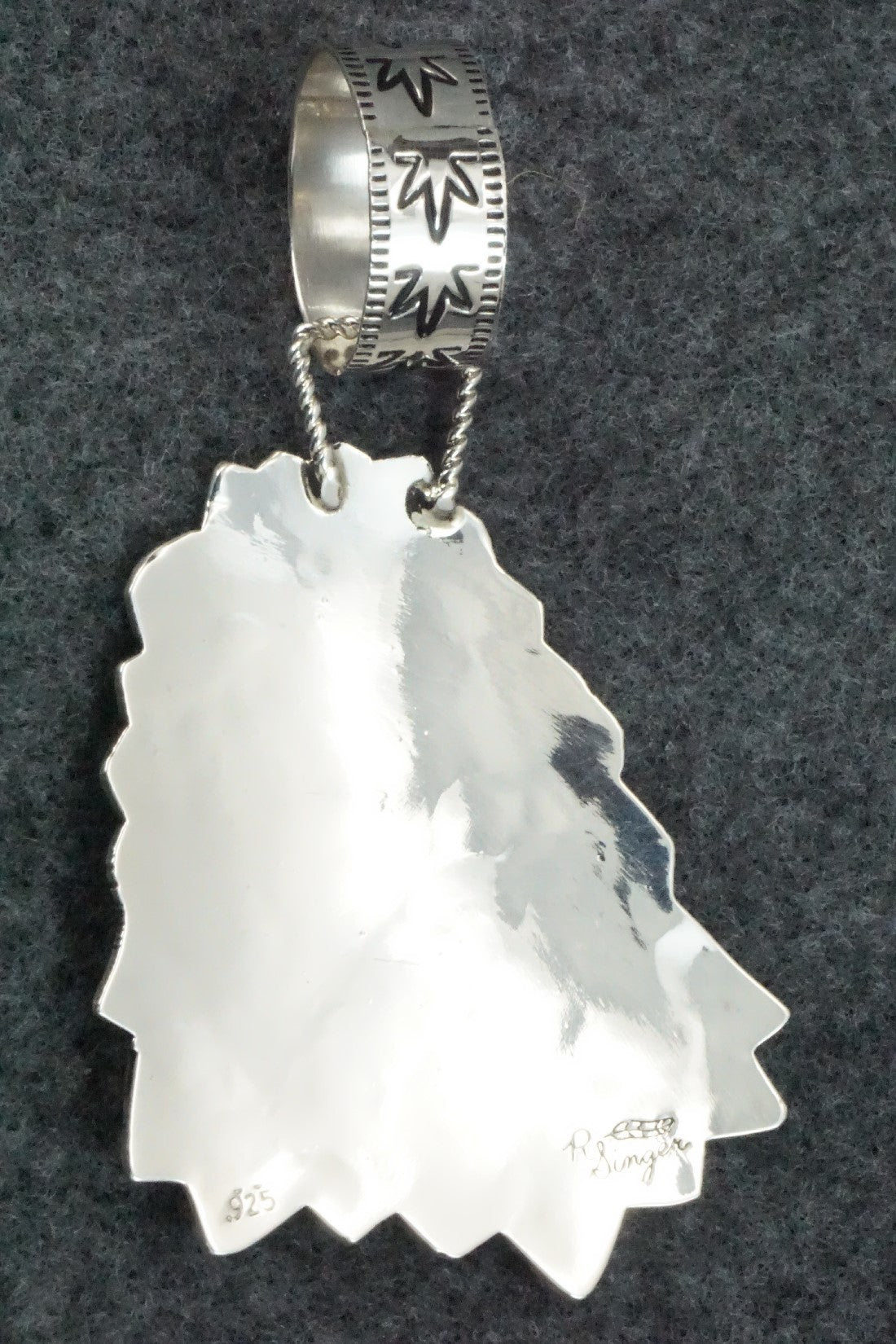 Turquoise & Sterling Silver Pendant - Richard Singer