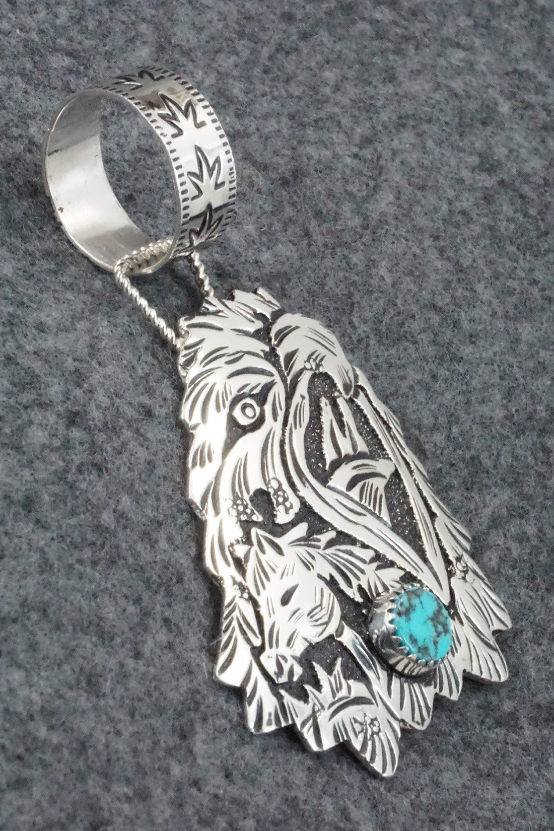 Turquoise & Sterling Silver Pendant - Richard Singer