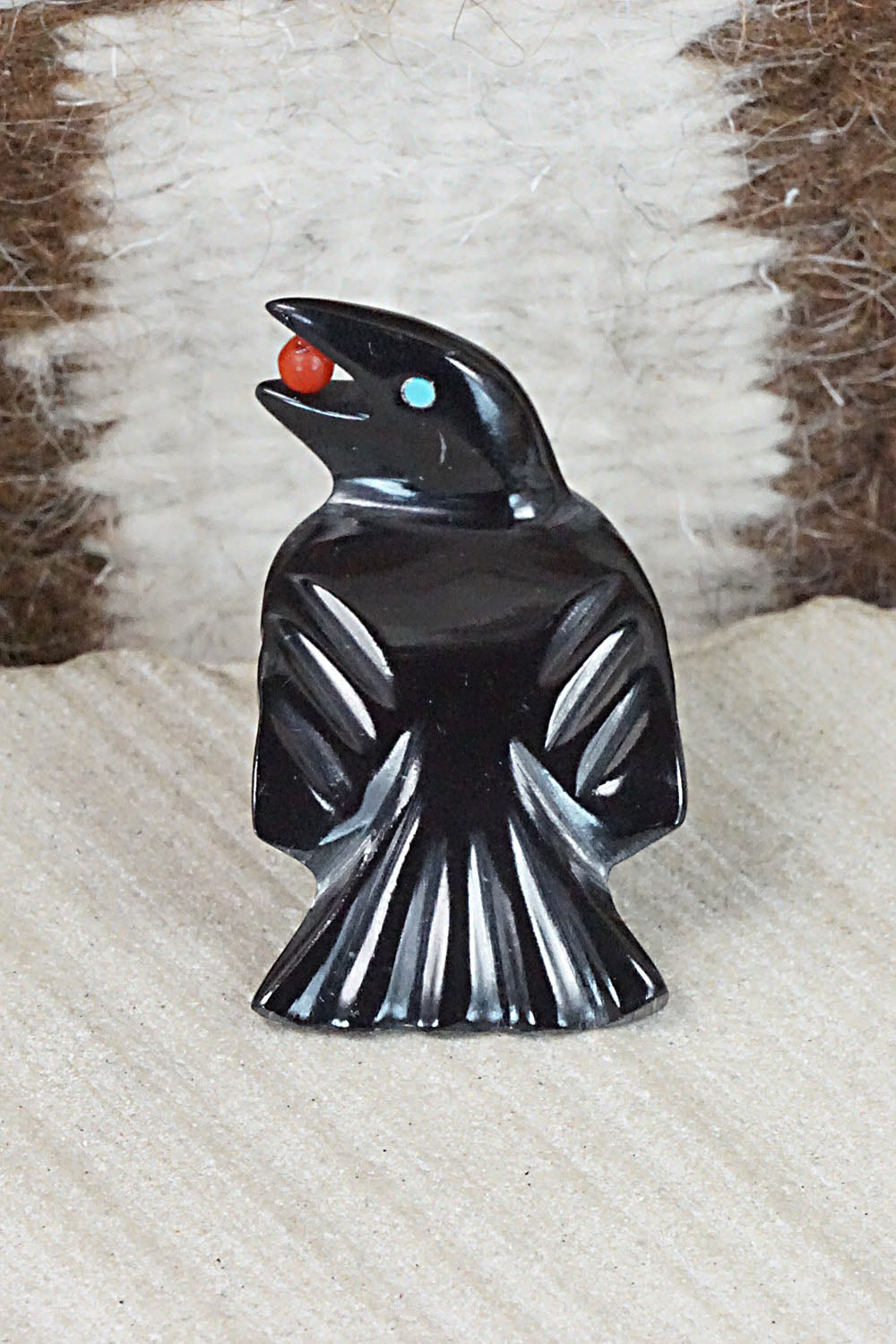 Crow Zuni Fetish Carving - Calvert Bowannie