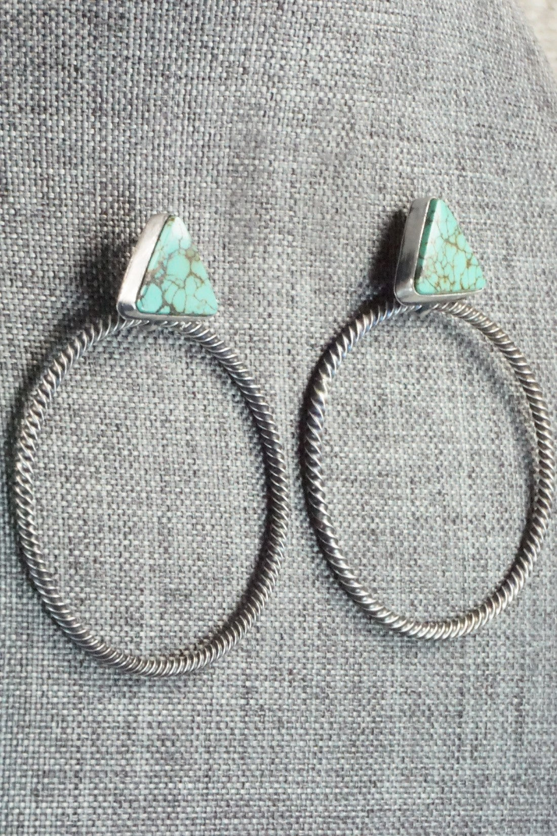 Turquoise & Sterling Silver Earrings - Verley Betone