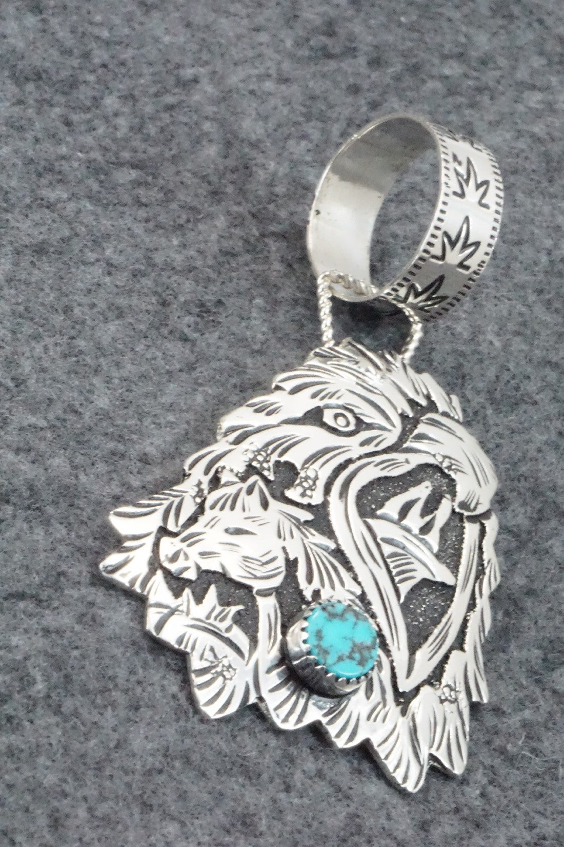 Turquoise & Sterling Silver Pendant - Richard Singer