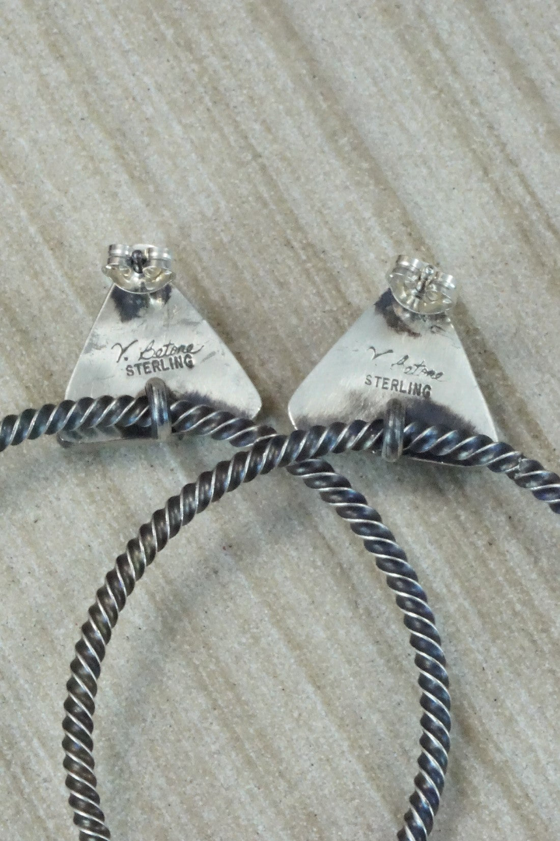 Turquoise & Sterling Silver Earrings - Verley Betone