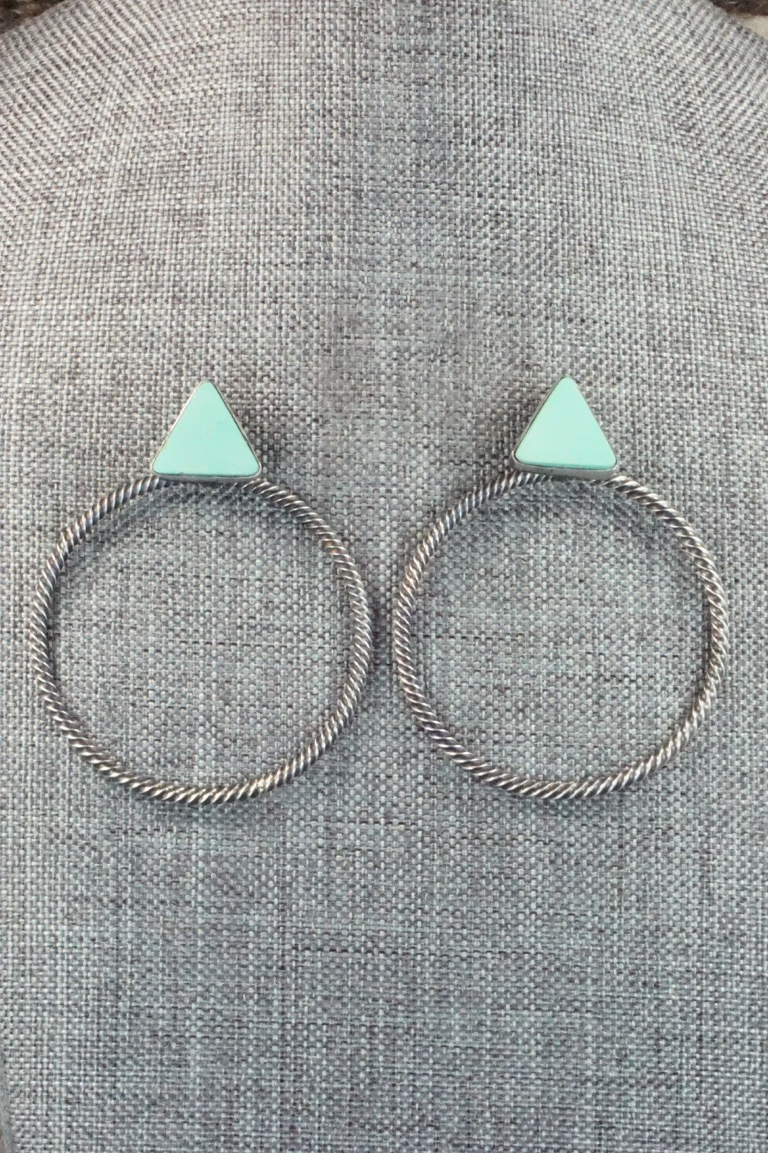 Turquoise & Sterling Silver Earrings - Verley Betone